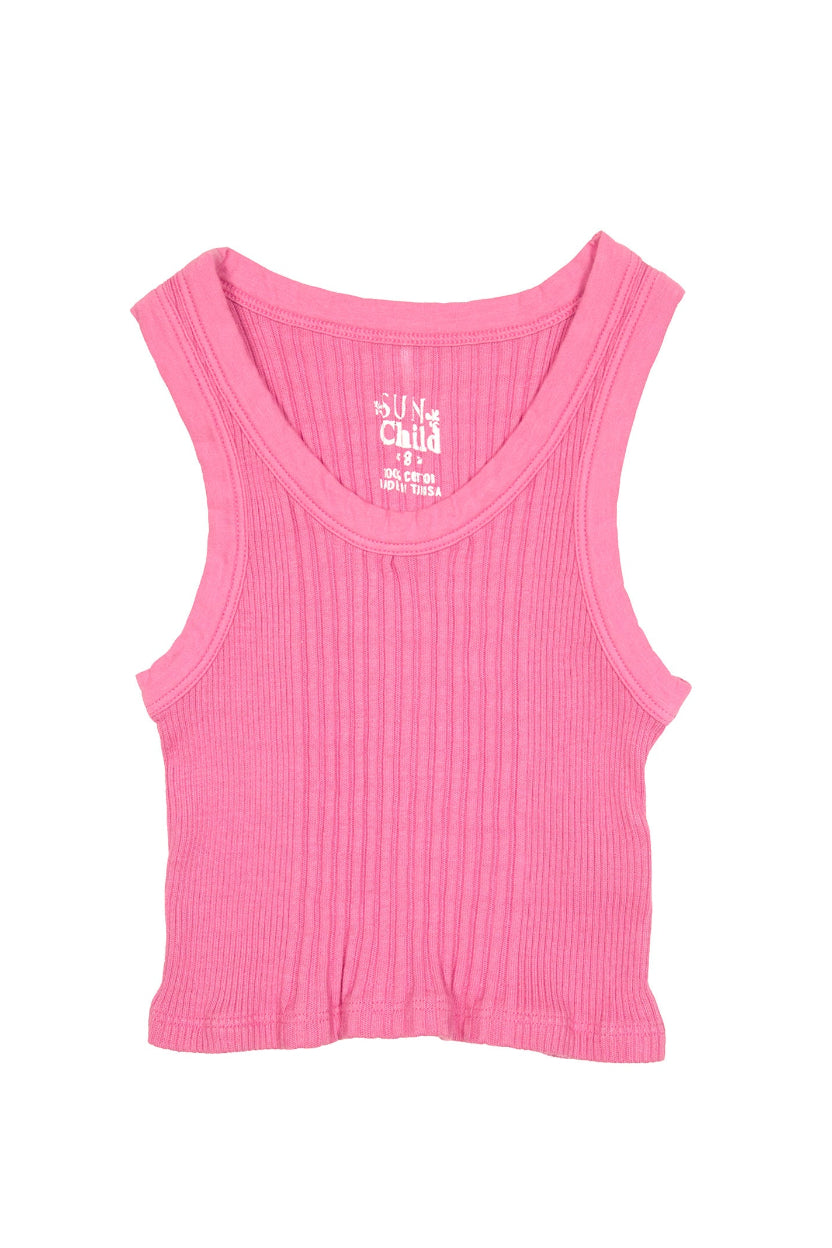 Cropped Tank Top - Blush - Cruz