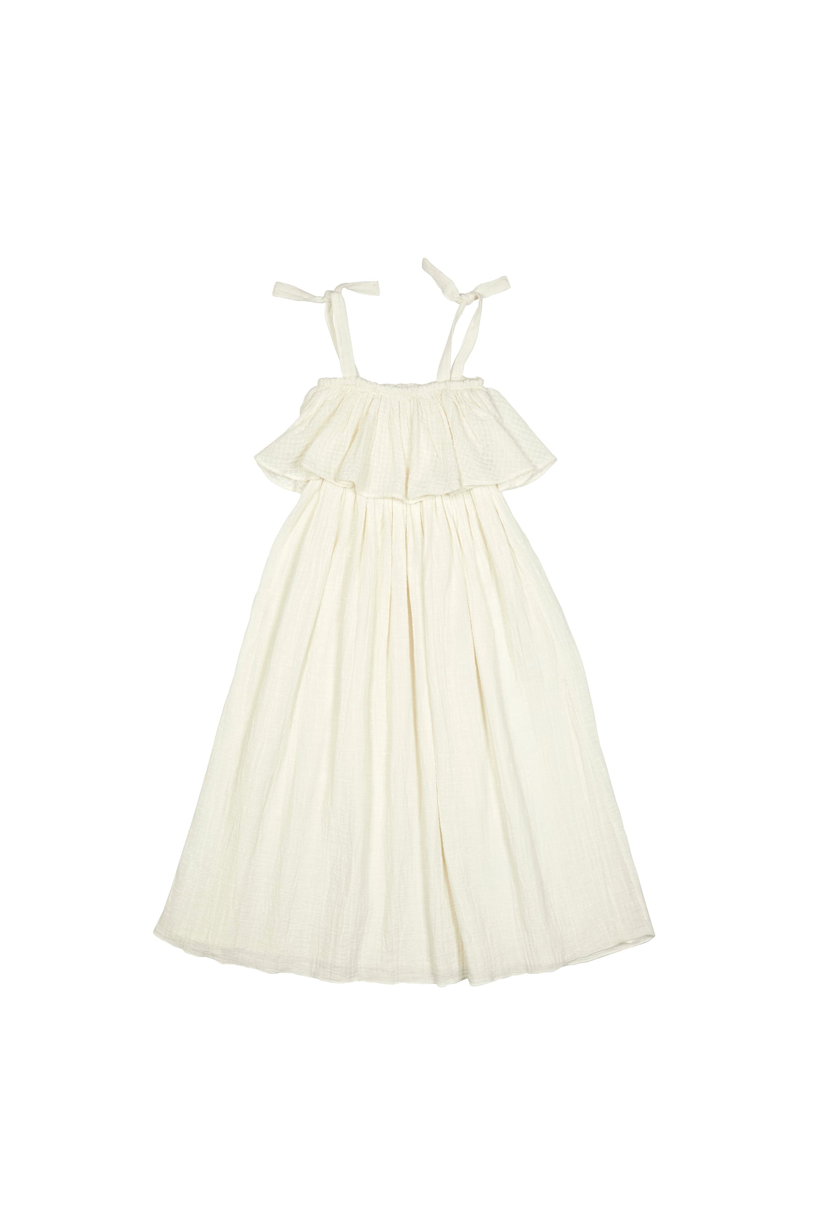 Robe longue bretelles - Yuma - Off white
