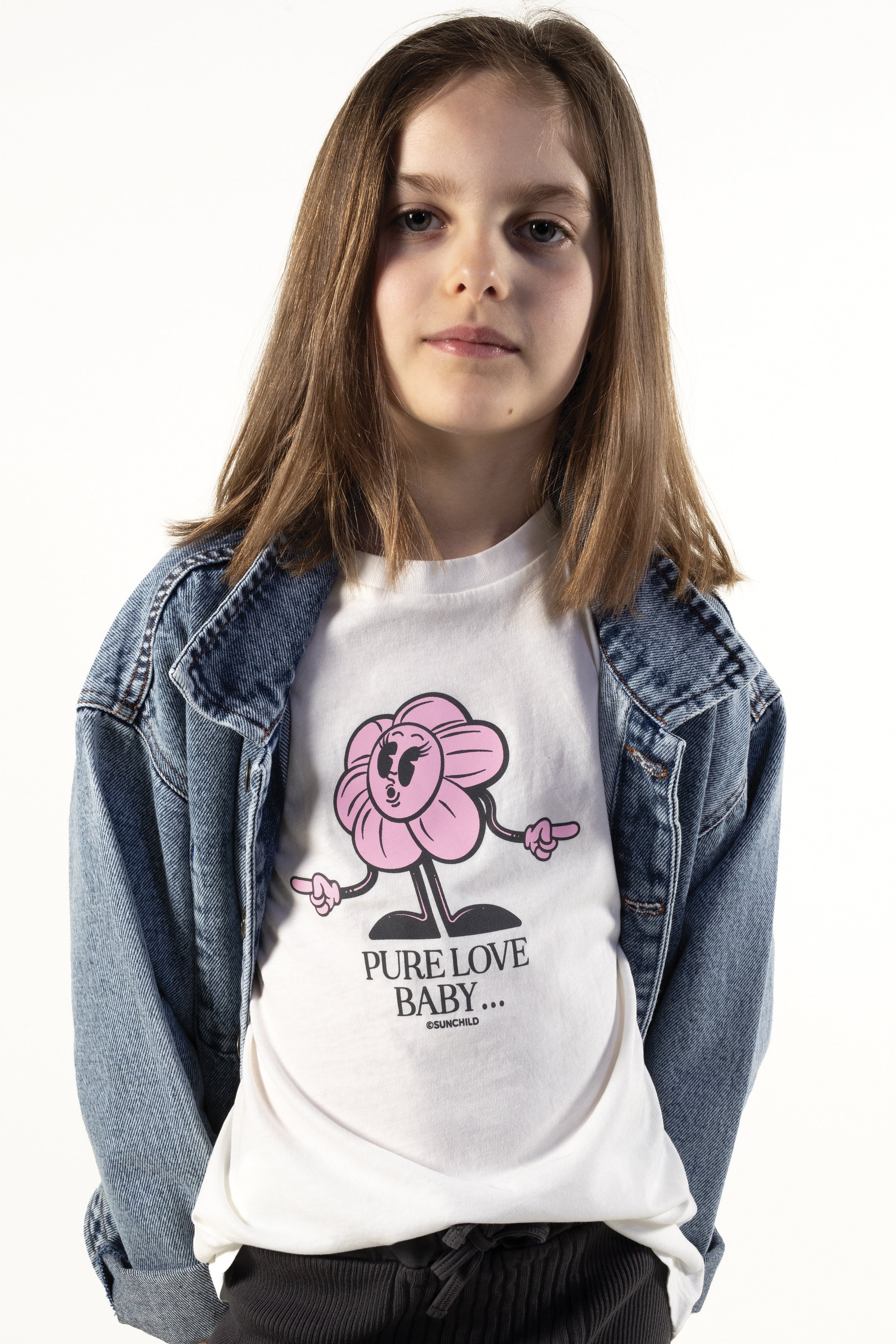 T-shirt fille - Pure love - Milk