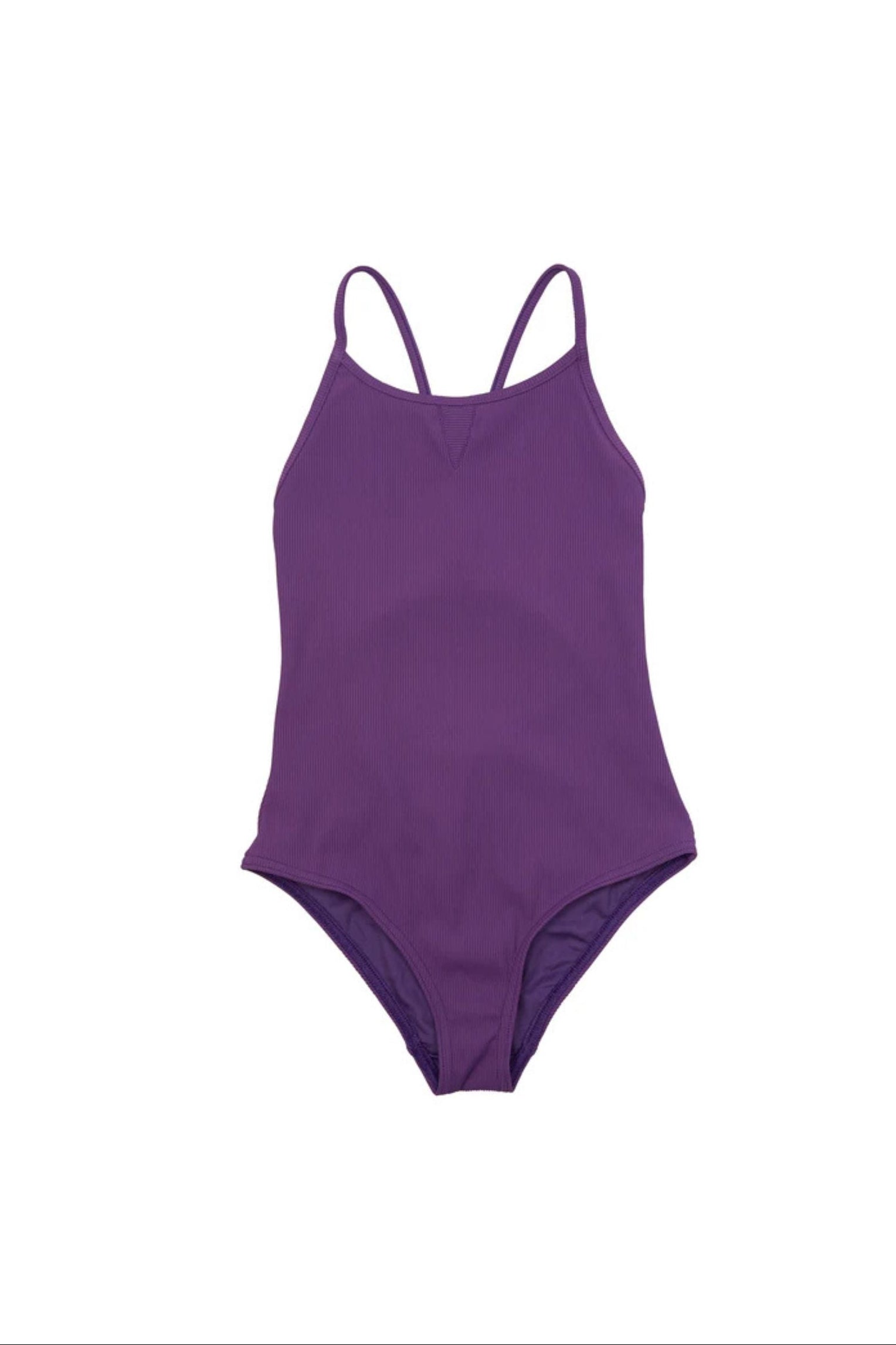 Girls' 1-piece swimsuit - Jenna - Burgundy