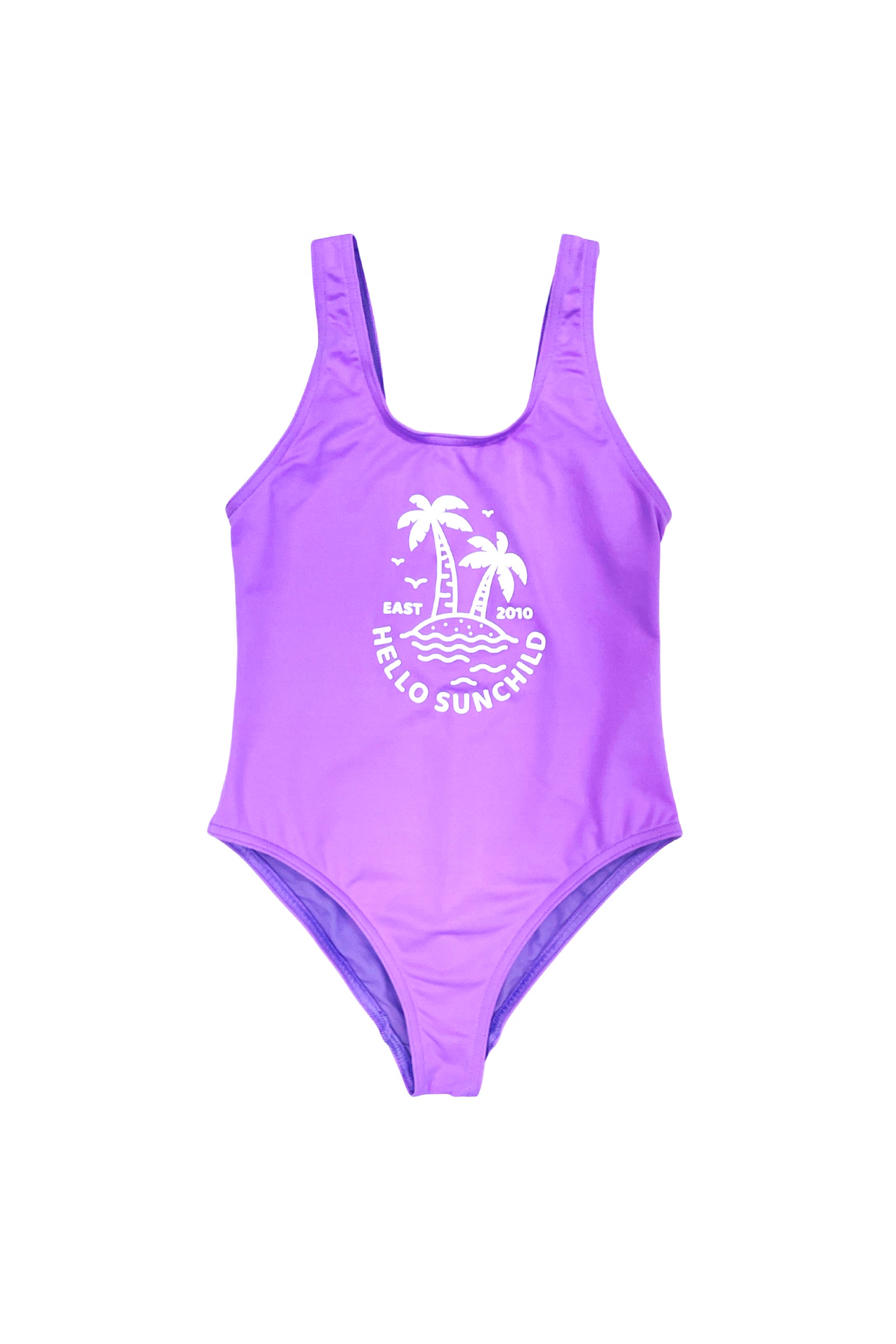 Maillot de bain fille 1 pièce - Lou Hello - Glycine