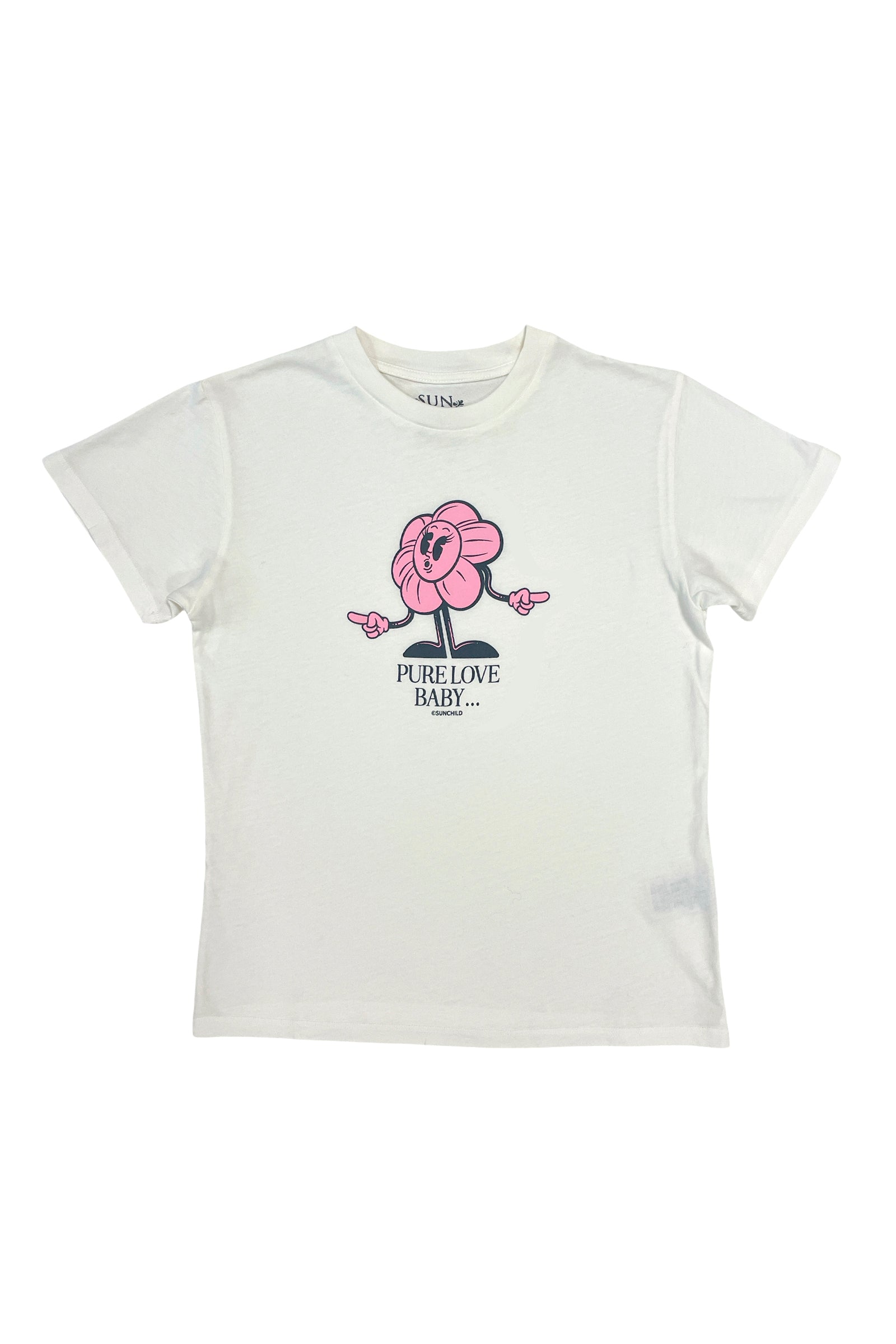 T-shirt fille - Pure love - Milk