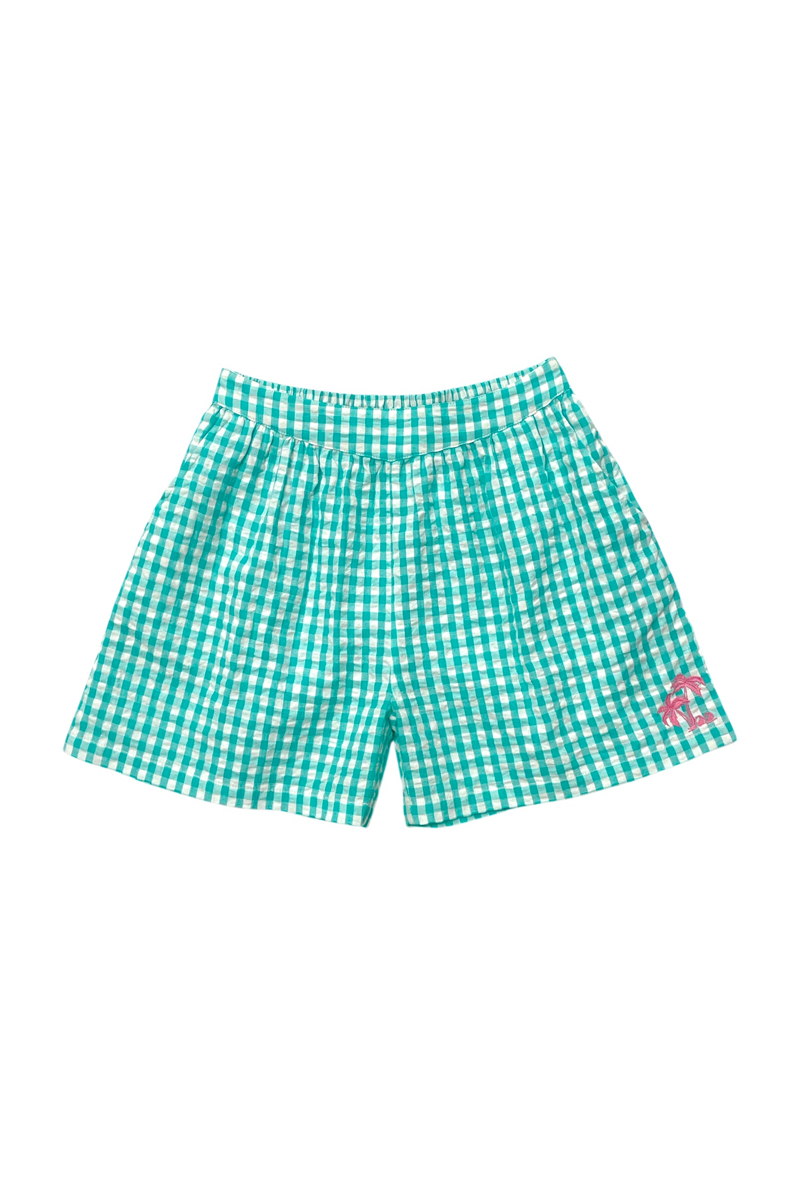Short fille à carreaux vert d'eau - Tomas | SUNCHILD