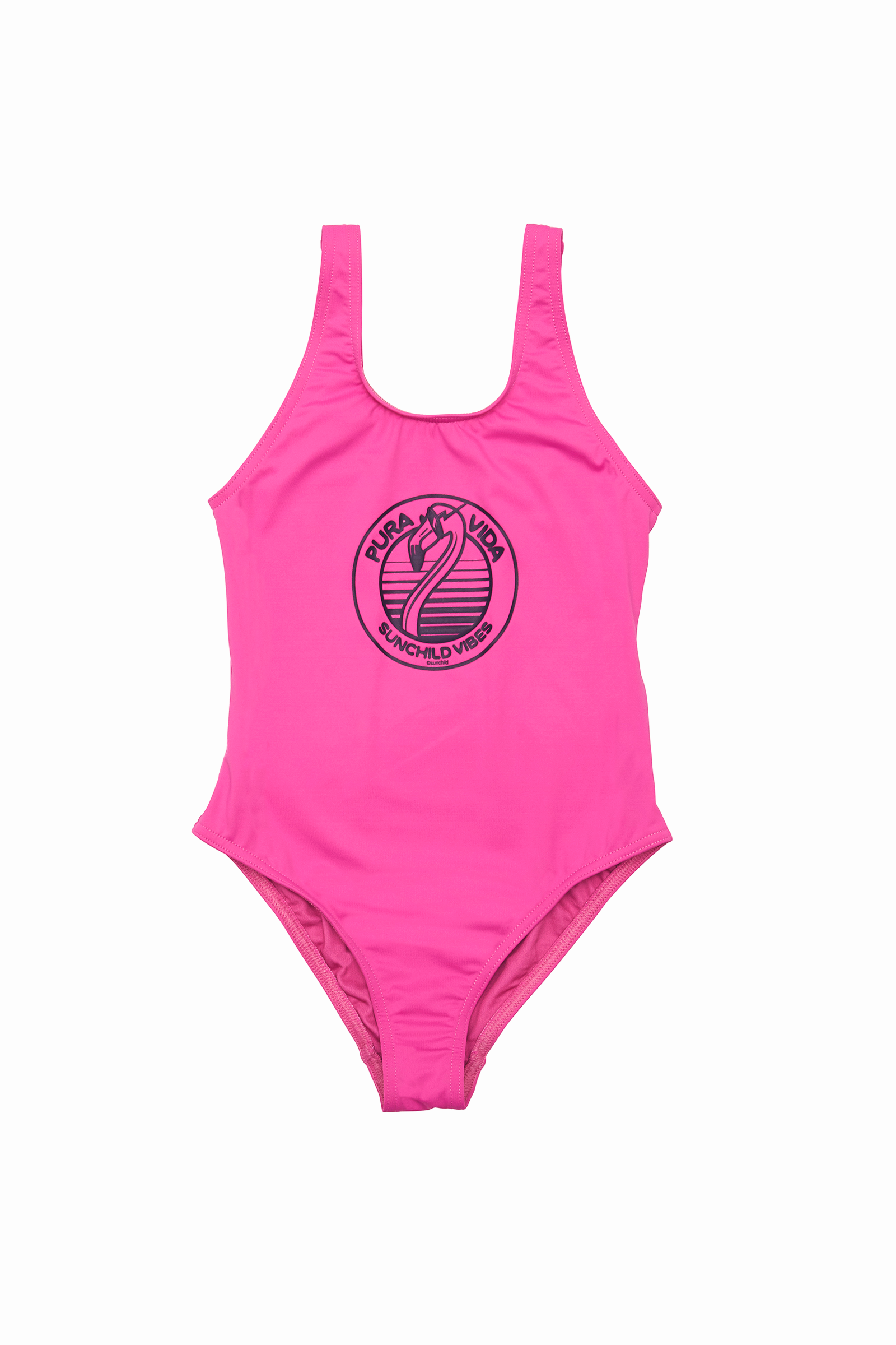 Maillot de bain fille 1 pièce - Lou Flamingo - Blush